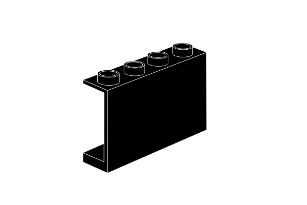 Kuva 1 x 4 x 2 schwarz Panel