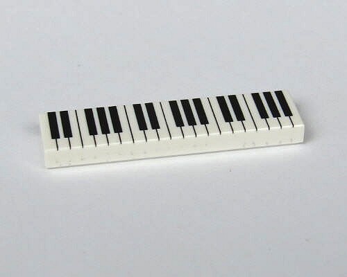 1 x 4 - Fliese White - Klaviertastaturの画像
