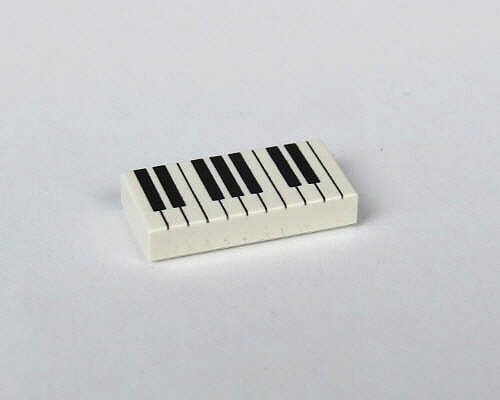Obrázek 1 x 2 - Fliese White - Klaviertastatur
