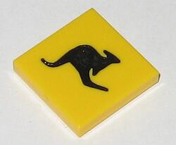 Zeige Details für 2 x2  -  Fliese gelb - Känguru Bild von 2 x2  -  Fliese gelb - Känguru