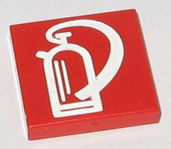 Zeige Details für 2 x2  -  Fliese rot - Feuerlöscher Bild von 2 x2  -  Fliese rot - Feuerlöscher