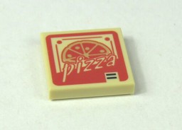 Bild von 2 x 2 - Fliese Pizza- Karton