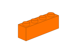 Resmi 1 x 4 - Orange