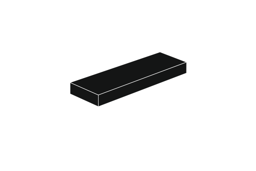 Resmi 1 x 3 - Fliese Black