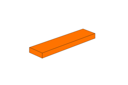 Zeige Details für 1x4 - Fliese Orange Bild von 1x4 - Fliese Orange