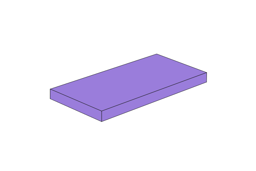 Zeige Details für 2x4 - Fliese Medium Lavender Bild von 2x4 - Fliese Medium Lavender