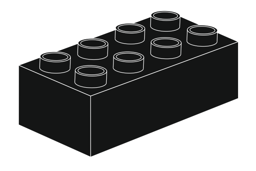 Zeige Details für Duplo 2 x 4 - Schwarz Bild von Duplo 2 x 4 - Schwarz
