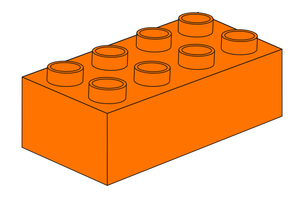 Picture of Duplo 2 x 4 - Orange