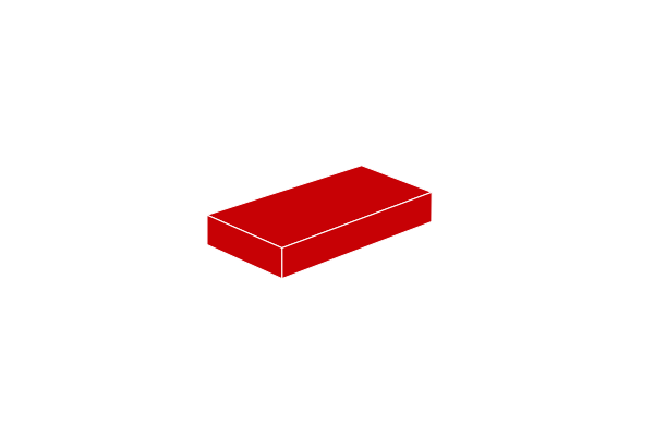 Picture of 1 x 2 - Fliese Red