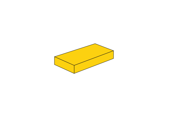 Picture of 1 x 2 - Fliese Yellow