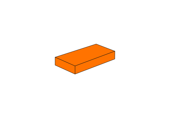 Picture of 1 x 2 - Fliese Orange