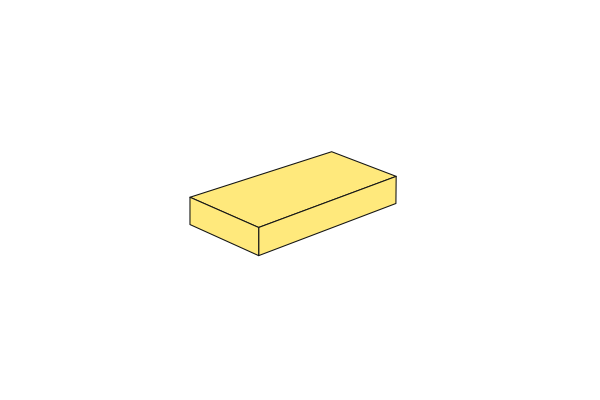 Picture of 1 x 2 - Fliese Bright Light Yellow