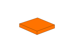 Bild von 2 x 2 - Fliese Orange