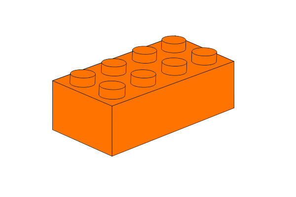 Imagen de 2 x 4 - Orange Schlüsselanhänger