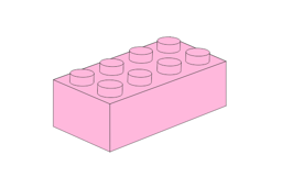 Zeige Details für 2 x 4 - Rosa Schlüsselanhänger Bild von 2 x 4 - Rosa Schlüsselanhänger
