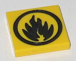 Zeige Details für 2 x2  -  Fliese gelb - Feuer Bild von 2 x2  -  Fliese gelb - Feuer