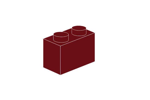 Picture of 1 x 2 - Dark Red