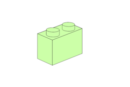 Zeige Details für 1 x 2 - Gelbgrün Bild von 1 x 2 - Gelbgrün