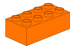 Zeige Details für Noppenstein 2 x 4 Orange Bild von Noppenstein 2 x 4 Orange