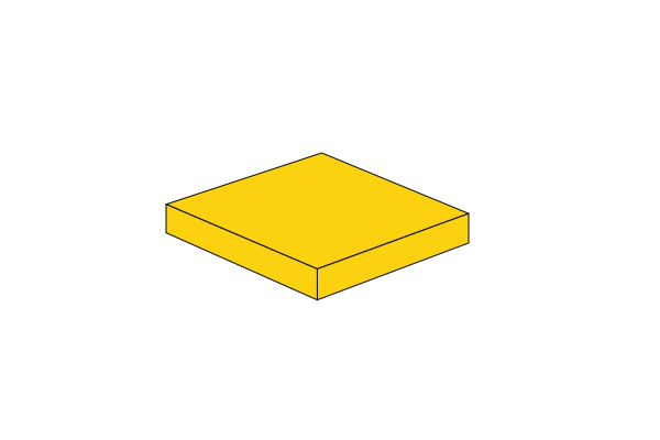 Picture of 2 x 2 - Fliese Yellow