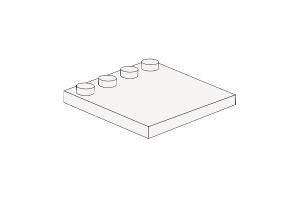 Pilt 4 x 4 - Sockelplatte Weiß/Schwarz