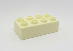 Zeige Details für 2x4 Juniorstein Elfenbein Weiß Bild von 2x4 Juniorstein Elfenbein Weiß