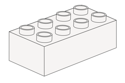 Noppenstein 2 x 4 Weißの画像