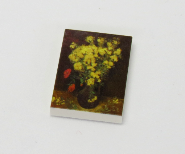 G058 / 2 x 3 - Fliese Gemälde Mohnblumenの画像