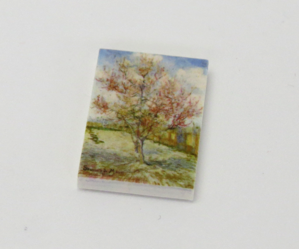 G063 / 2 x 3 - Fliese Gemälde Pfirsichbaum की तस्वीर