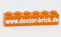 Zeige Details für  1 x 6 - Orange DBF Stein Bild von  1 x 6 - Orange DBF Stein