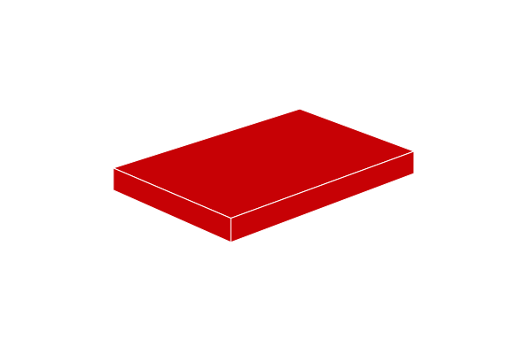Picture of 2 x 3 - Fliese Red