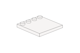 Zeige Details für 4 x 4 - Noppenfliese Withe Bild von 4 x 4 - Noppenfliese Withe