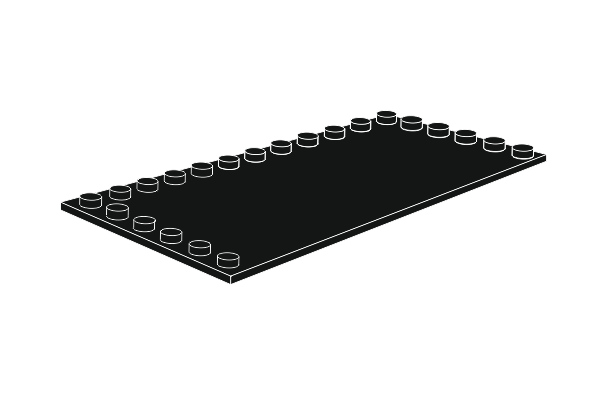 Obrázok výrobcu 6 x 12 - Noppen Platte Black