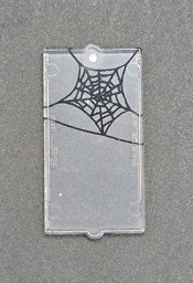 Klarsichtdeckel mit Spinnennetz-Muster Bild von Spinnennetz Fenster klein 1x2x3