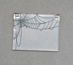 Transparente Karte mit schwarzem Design Bild von Spinneweben Fenster mittel 1x4x3