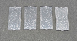 Vier transparente Tastaturvorlagen Bild von Tropfenfenster klein 1x2x3