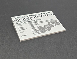 Williams-Renault FW14B Information Card Bild von Plakette Racing Car 10353 Custom Package