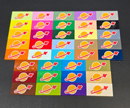 Bunte Kacheln mit Planetenlogo Bild von 2 x 4 - Fliese Space Baby 40767