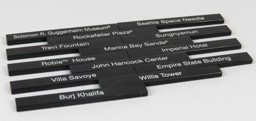 Zeige Details für 1 x 8 - Architektur Fliese Black Bild von 1 x 8 - Architektur Fliese Black