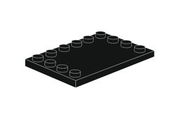 Zeige Details für 4 x 6 - Noppenfliese Black Bild von 4 x 6 - Noppenfliese Black