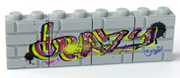Zeige Details für Mauerstein Graffiti Crazy Bild von Mauerstein Graffiti Crazy