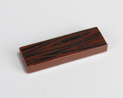 Pilt 1 x 3 - Fliese  Reddish Brown - Holzoptik schwarz