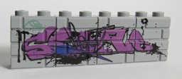 Zeige Details für Mauerstein Graffiti Style Bild von Mauerstein Graffiti Style