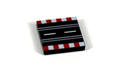 Billede af Rennbahn gerade kurz aus LEGO® Fliesen