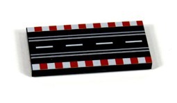 Billede af Rennbahn gerade lang aus LEGO® Fliesen
