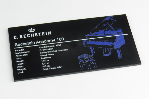 Immagine relativa a P003 / Plakette Lego Piano, Konzertflügel 21323