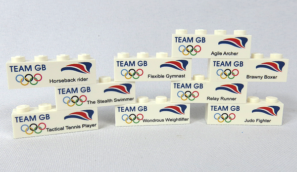 Imagem de Sockelsteine für Lego Olympics Team GB Minifiguren