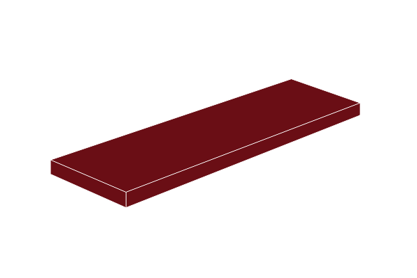 Resmi 2 x 6 - Fliese Dark Red