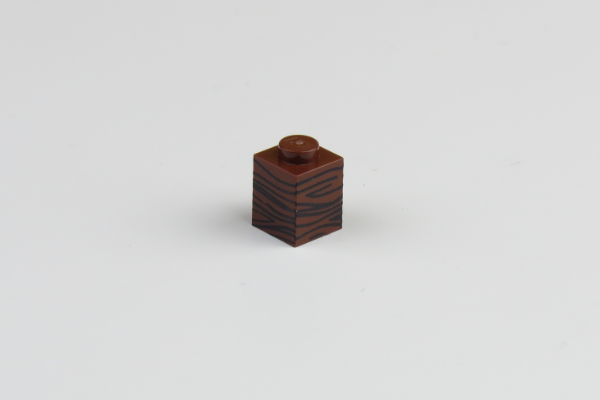 Picture of 1 x 1 - Brick Reddish Brown - Holzoptik schwarz