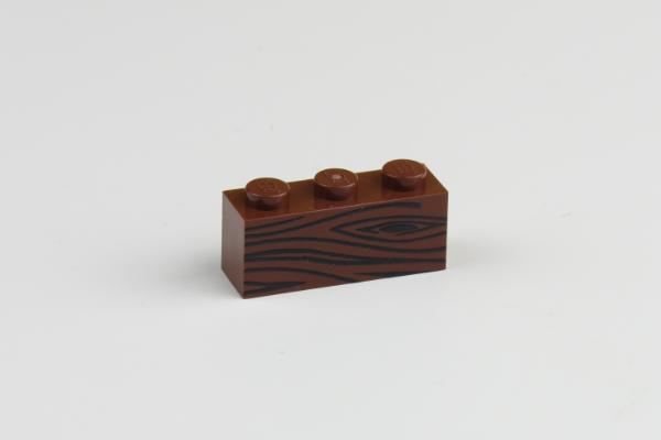 Bild von 1 x 3 - Brick Reddish Brown - Holzoptik schwarz